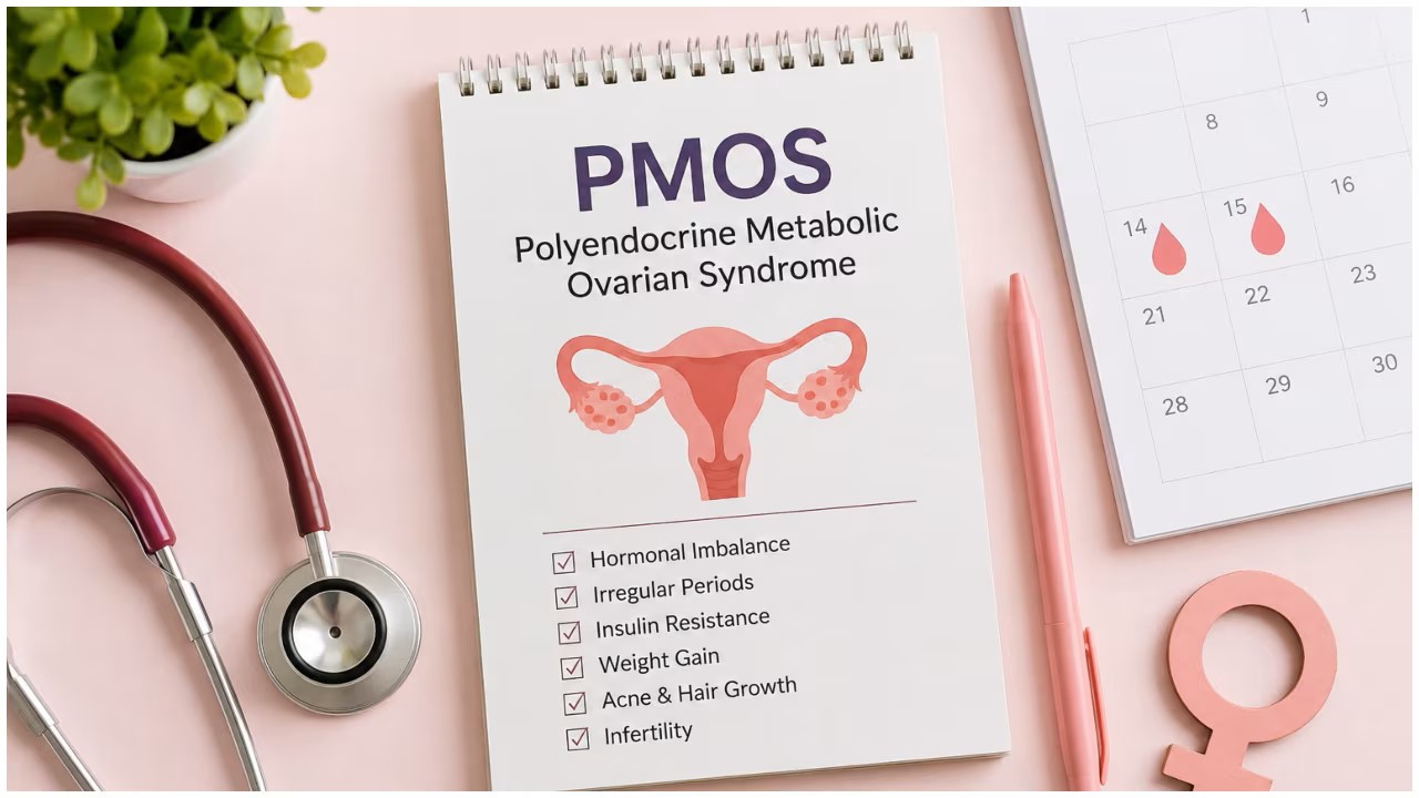 PMOS is a medical condition implying pathological ovarian cysts and reproductive aged women